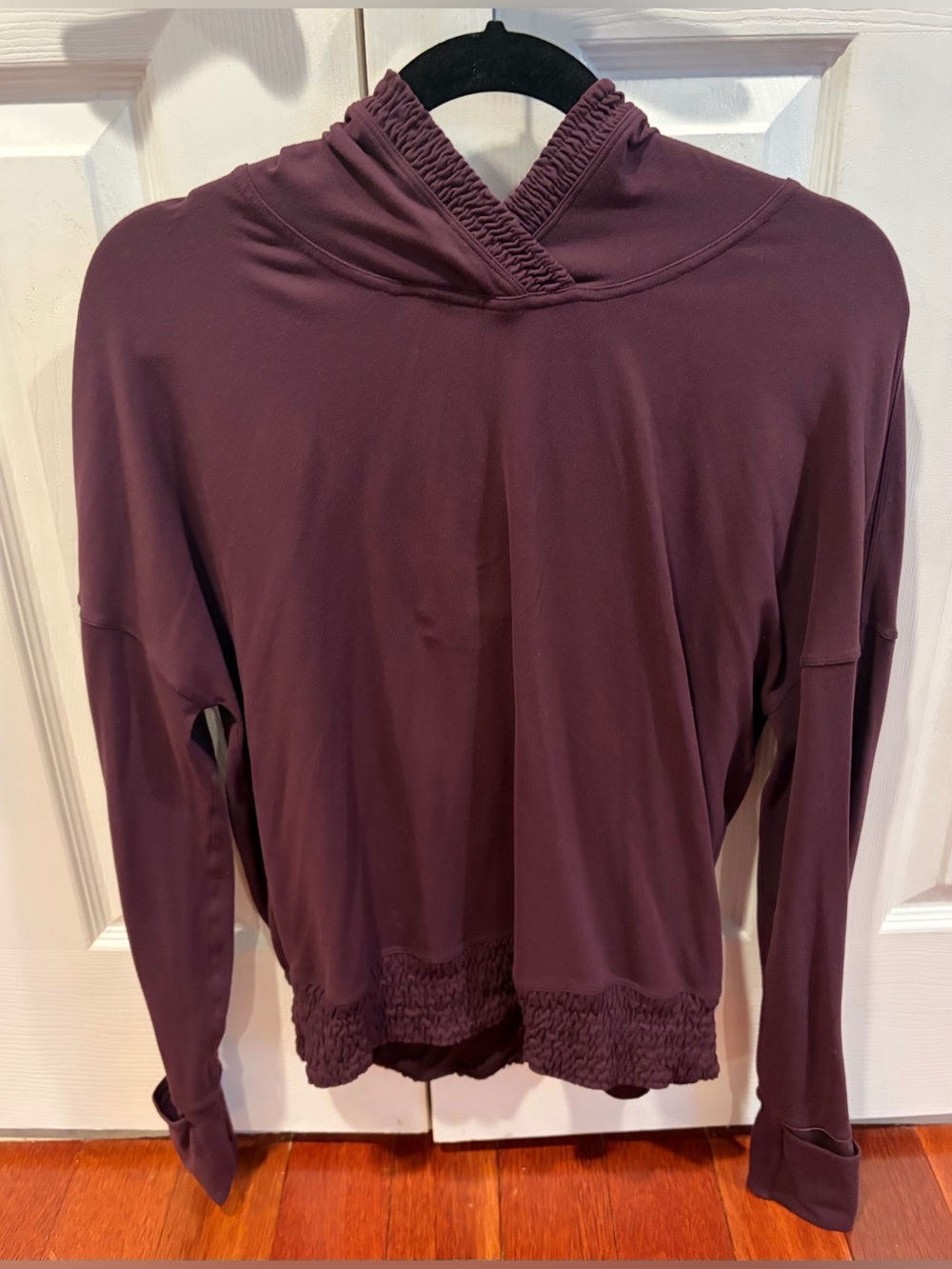 Lululemon Lead The Pack Smocked Hoodie - Size 8, Plum